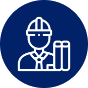 Architect with helmet graphic